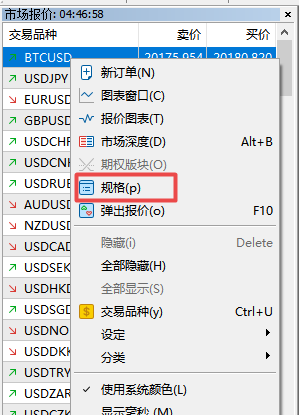 富拓外汇中MT5上怎么样查看ukoil的交易时间?