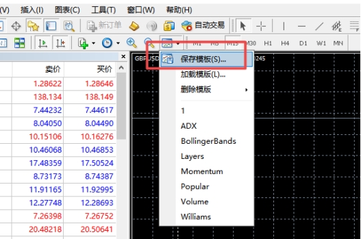 xm外汇中mt4软件上如何保持使用当前模板?