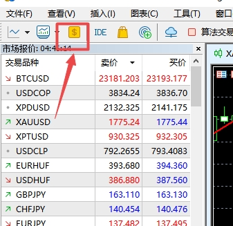 xm外汇中MT5上如何把隐藏掉的品种显示出来?