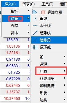 xm外汇中MT5软件上江恩线怎么插入的? xm外汇中MT5软件上江恩线怎么插入的?