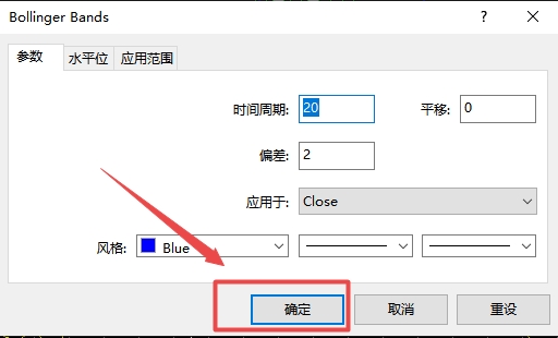 xm外汇中在MT4上布林指标走势线怎么添加?
