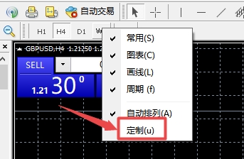 xm外汇的MT4上怎么定制周期时间?