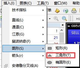 xm外汇的MT4上三角图形怎么画?