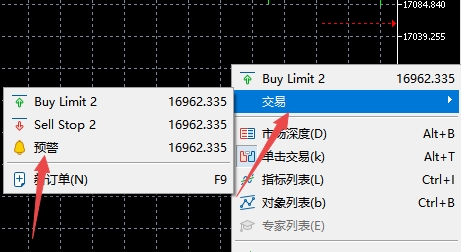 xm外汇的MT5上怎么在图表上设置预警?