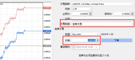 XM外汇mt4上怎么下单离现价30个点订单?