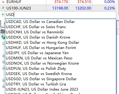 XM外汇MT5上怎么在品种列表中显示usdInd品种?
