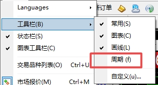 XM MT4上时间周期快捷工具消失了怎么办?