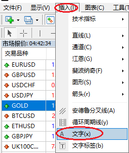 XM 外汇MT4如何添加文字？