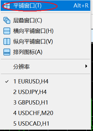 XM MT5如何平铺多个图表窗口？