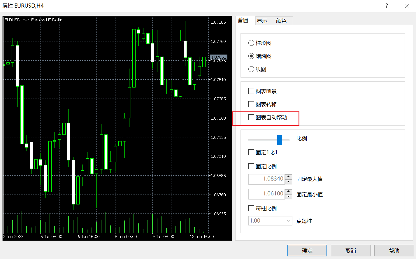 XM MT5如何固定图表K线图？