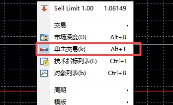 XM MT5上如何调出快捷交易弹窗?