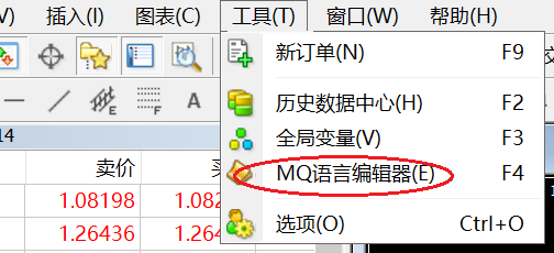 XM外汇MT4上在哪里可以自己编写EA？