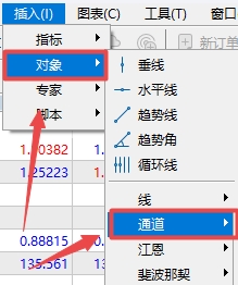 XM MT5上等距通道线怎么画?