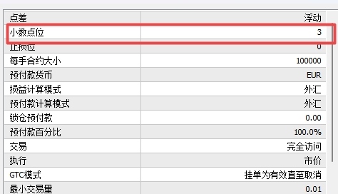 XM外汇MT4上怎么查看日元品种小数点? XM外汇MT4上怎么查看日元品种小数点?
