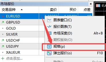 XM MT5上如何查看货币周末能不能交易?