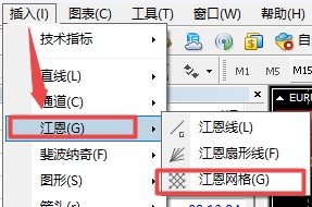 XM MT4上江恩网格线在哪插入?