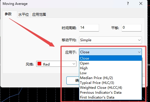 XM MT4上怎么样修改指标应用位置?