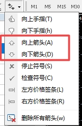 XM MT4上怎么在工具栏找到箭头?