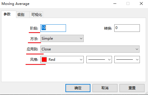 XM MT5上怎么修改均线参数值？