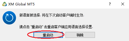 XM MT5怎么切换语言？