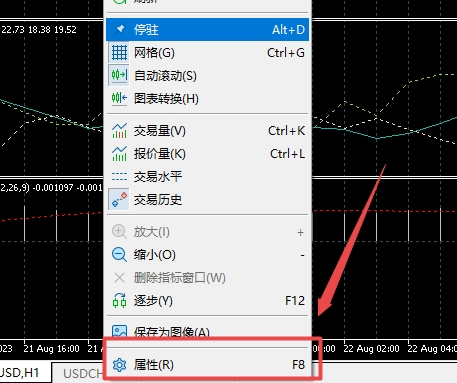 XM MT5上图表背景网格颜色怎么修改?