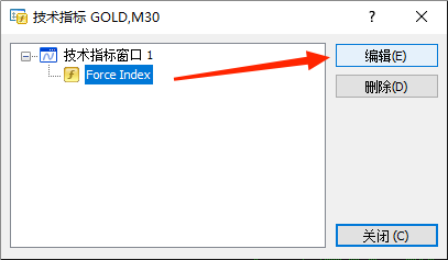 XM MT4上Force Index参数值怎么修改？