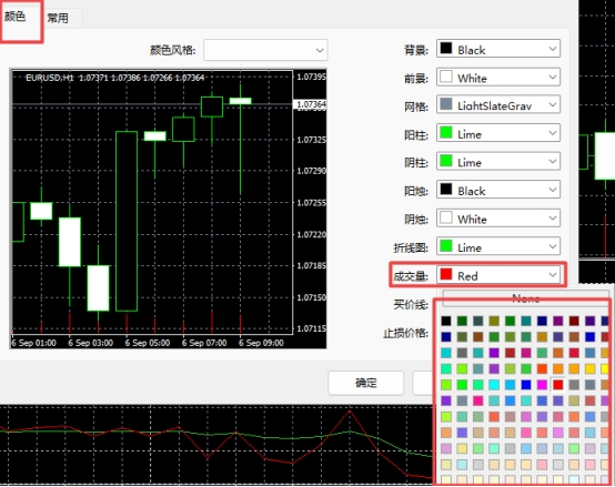 XM MT4上成交量颜色怎么修改? XM MT4上成交量颜色怎么修改?