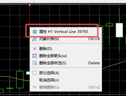 XM MT5上垂直线颜色怎么更改?