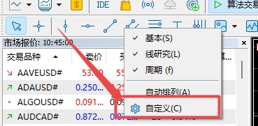 XM MT5上画线工具怎么定制?