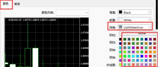 XM MT4上图表网格颜色怎么修改?