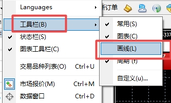 XM MT4上画线快捷工具怎么调出来?