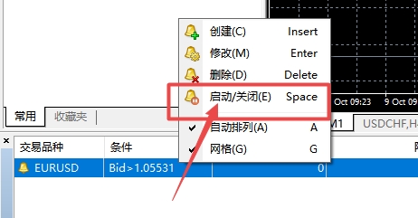 XM MT4上怎么暂时关闭闹钟?