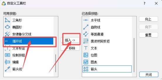 XM MT5上循环线快捷工具怎么添加?