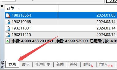 XM MT4上订单获利如何显示为金额?