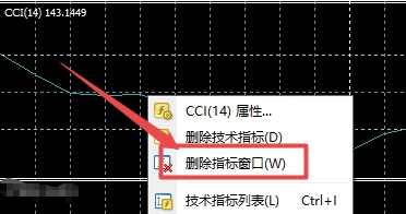 XM MT4上技术指标窗口怎么删除?